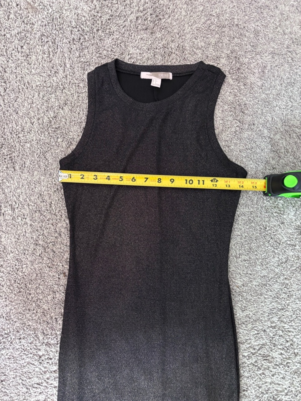 Forever 21 Sleeveless Black Metallic Sheath Dress Size Small - Picture 8 of 11